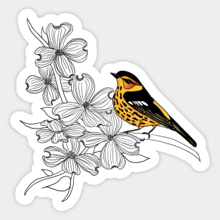 Cape May Warbler Sticker